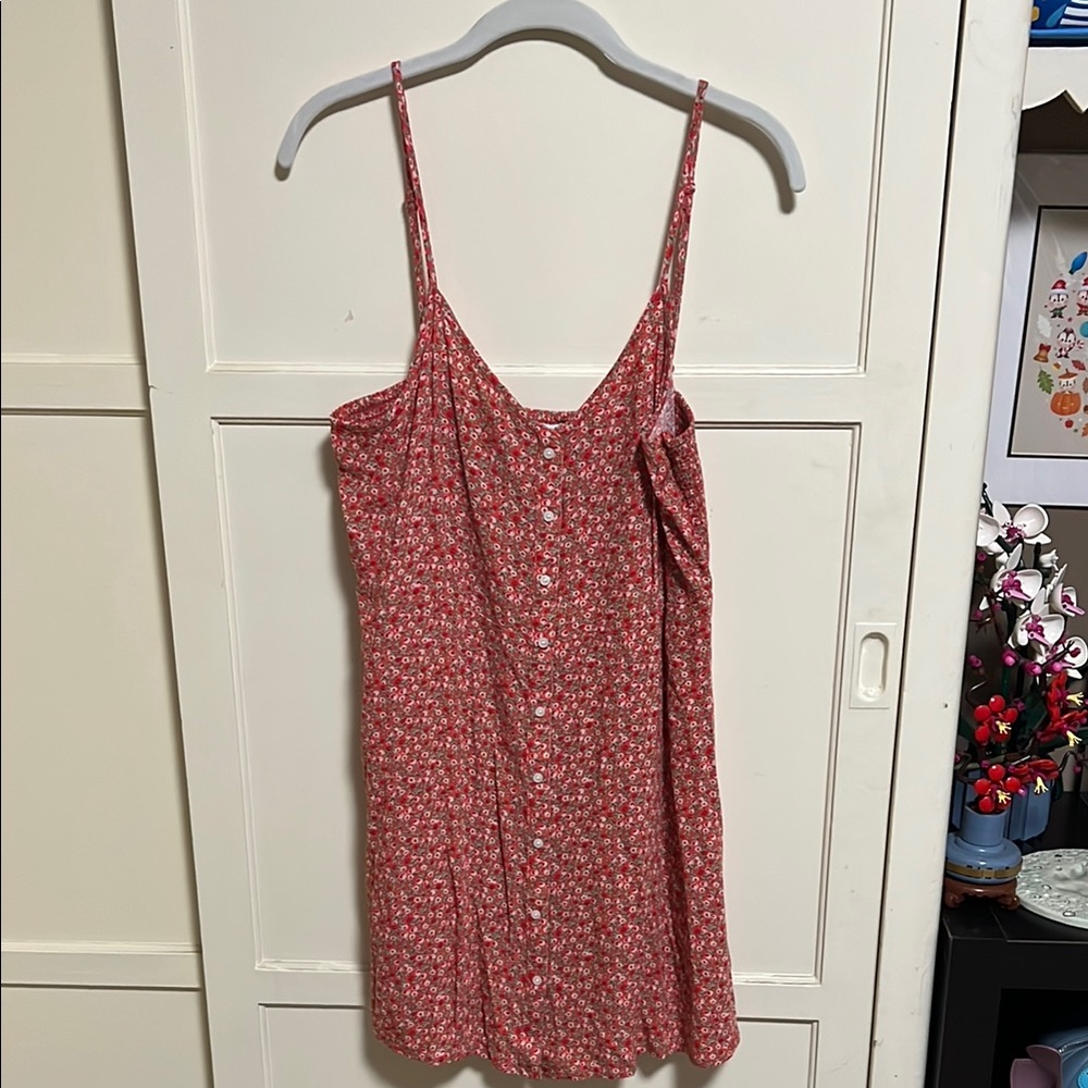Aerie Red Fitted Buttoned Camisole